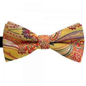 Papion galben, elegant, clasic, model bleumarin, nuante de rosu Luxury Line